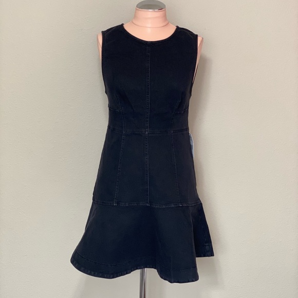 free people black denim dress